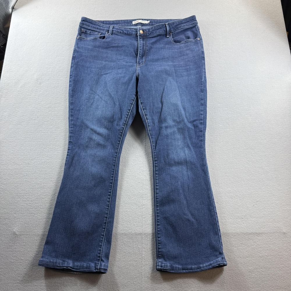 Levi Strauss Signature Bootcut Jeans Womens 20 Blue Med‎ Wash Stretch 40x28
